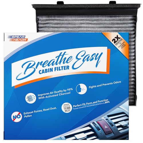 Image of Spearhead Odor Defense Breathe Easy Cabin Filter | Fits 16-17 Crosstrek, 09-18 Forester, 08-16 Impreza, 15-21 WRX & WRX STI, 13-15 XV Crosstrek | Up to 25% Longer Lasting w /Activated Carbon (BE-930)