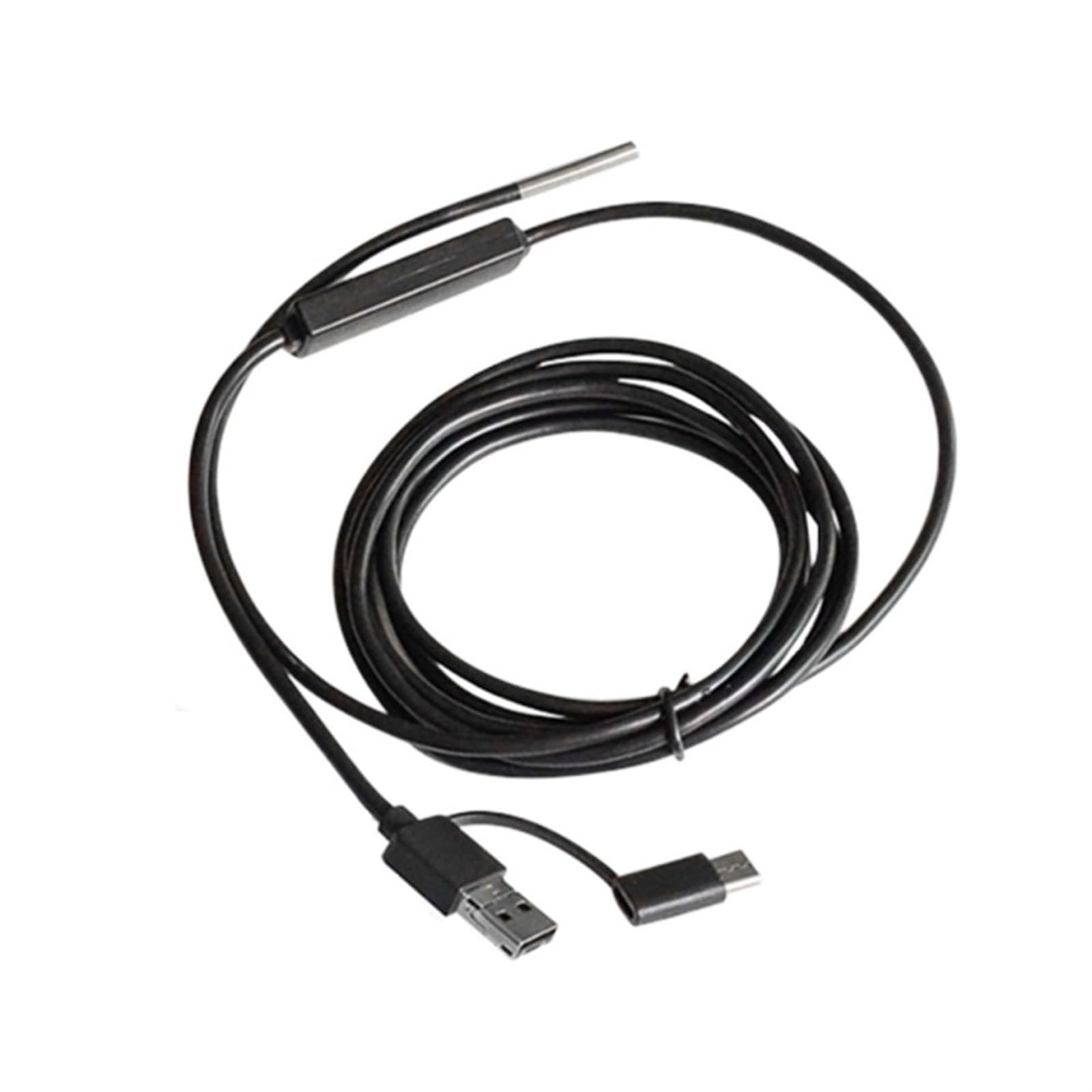 Cámara Endoscópica USB 3 En 1 con Boroscopio Impermeable IP67 De 3,9 Mm