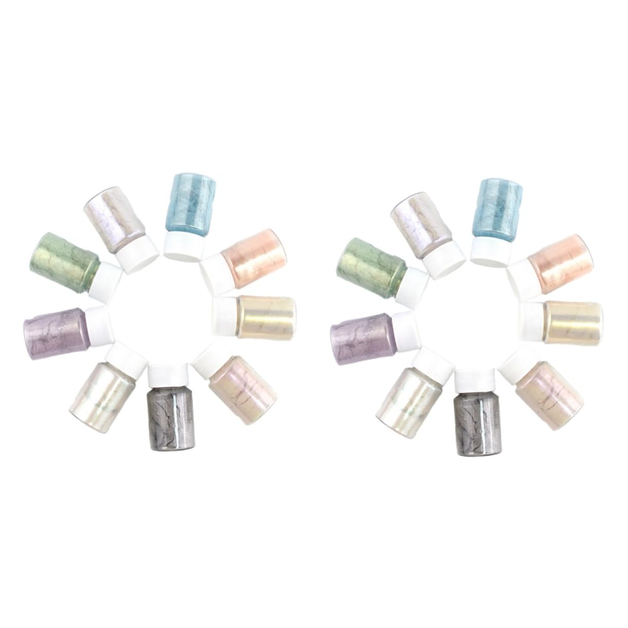 TEHAUX 18stücke Teiliges Set Kosmetischer Mica-pigmentpulver Strahlende Farben Für -make-up Nail Art Und Kreative Projekte Schimmernden Farbtönen Handgefertigte Anwendungen