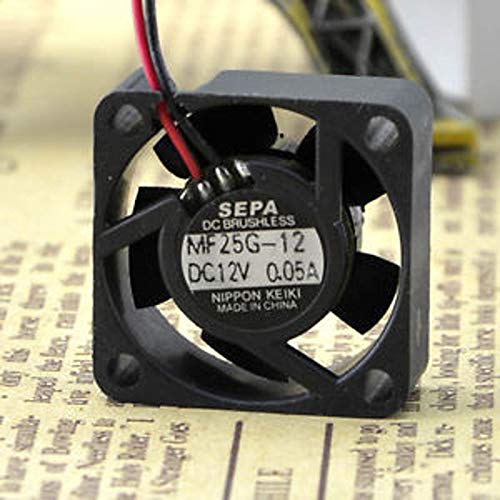 FidgetGear SEPA 2510 MF25G-12 Fan 12V 0.05A 25x25x10mm 2pin #M528 QL :  Computers \u0026 Accessories