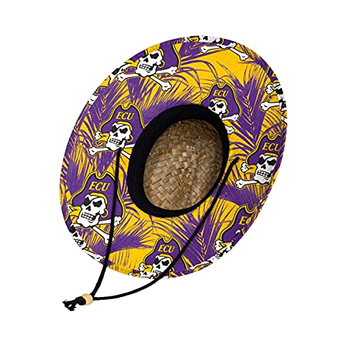 Image of FOCO Men's NCAA College Team Logo Floral Straw Sun Hat