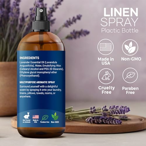 Lavender Linen Spray 8 fl oz - Refreshing Fabric Refresher & Pillow Spray for Bedding, Bed Sheets & Room - Soothing Room Mist - Nexon Botanics - Image 3