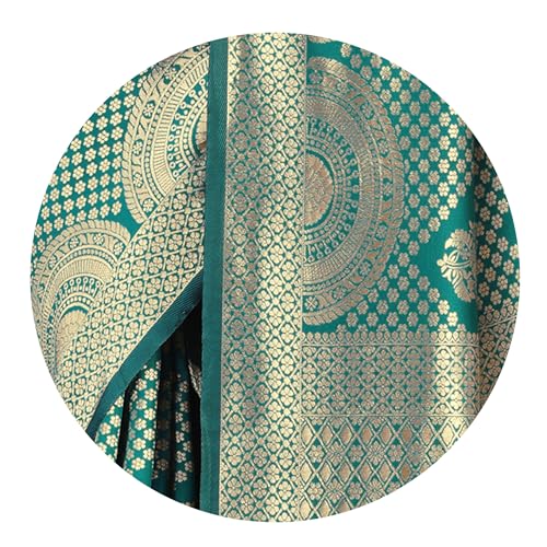 Image of MIRCHI FASHION Women Saree | Banarasi Silk Woven Design Daily Regular Use Sari with Blouse