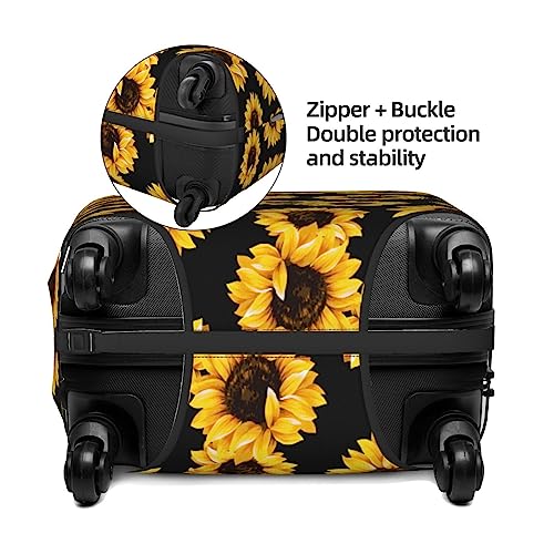Travel Luggage Cover Lovely Sunflower Luggage Suitcase Protector Baggage Fit X-Large3