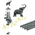 Elephant Wind Chimes for Women Elephant Gift, Copper Windchimes Outdoor Decoration, Outside Garden Yard Hanging Wind Chimes Christmas Birthday Gifts for Women Mom Grandma Girlfriend