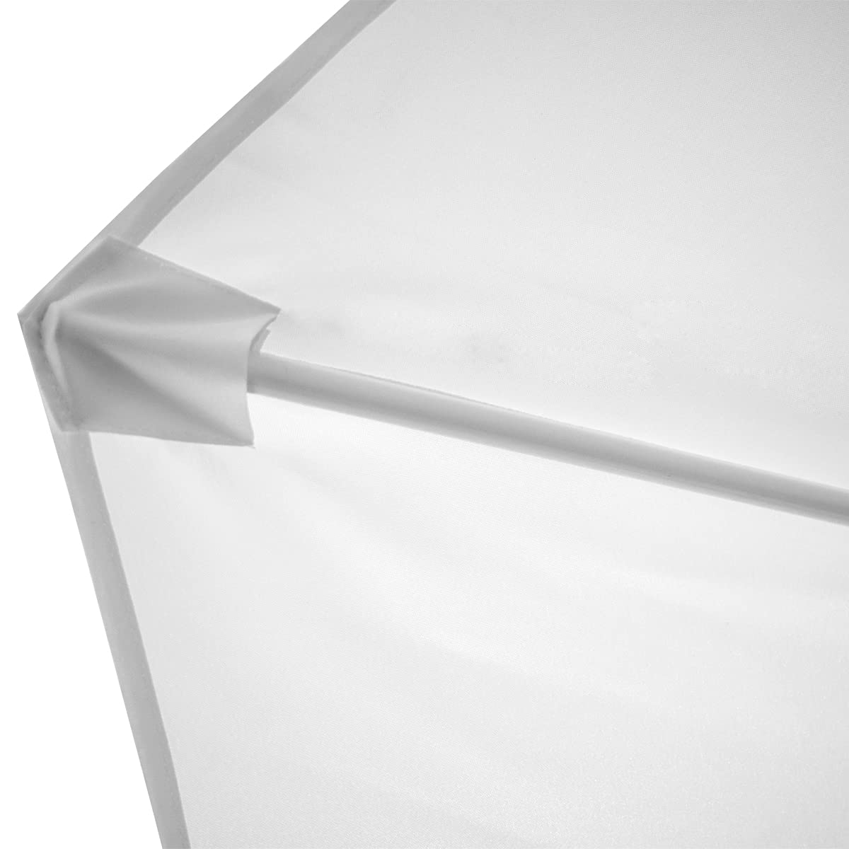 Yellowshop - Ombrellone mezzaluna a muro Ø 2,70xH2,50 mt con snodo e 5 stecche telo in poliestere Bianco o Tortora - SUN