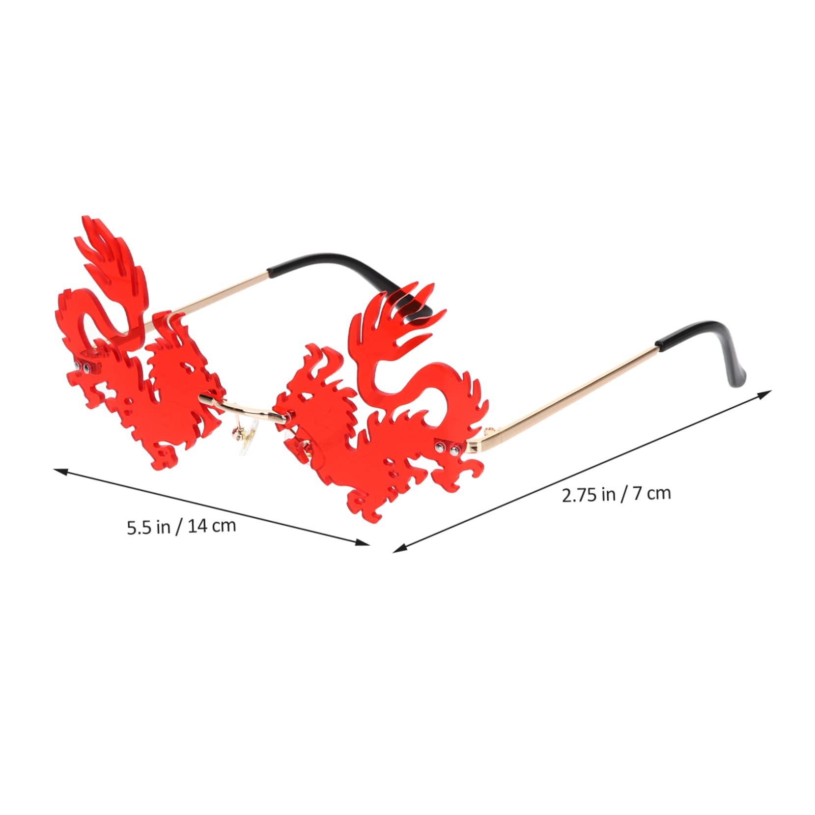 SHERCHPRY 3 Paare Flamme Gläser Herren-Sonnenbrille rahmenlose brille stylische herren sonnenbrille schnapsgläser personalisierte Sonnenbrille randlose Brillen modisch Fräulein Stk