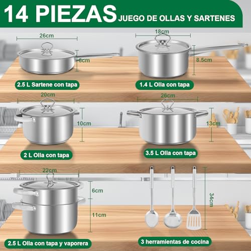 Opiniones y reviews de Bateria de cocina acero inoxidable para comprar online. 5 Imagen adicional