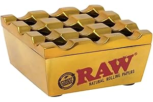 Raw Metal Ashtray, Gold Colour: The Pinnacle of Elevated Smoking Accessories