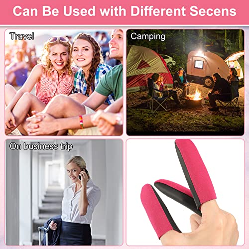 6 pieces high heat resistant finger protection guards thermal finger covers for curling and flat irons wands blow dryers hair dye heat protector glove black and rose red thumb and 2 fingers