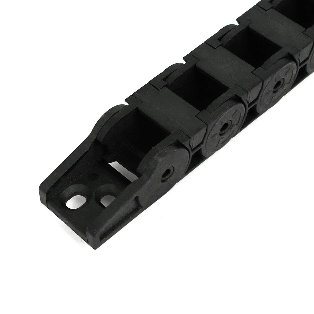 Catena portacavi in nylon da 18 mm x 18 mm, filo di traino nero, lunghezza 800 mm, catena a rulli per cavi efficienti e nizat