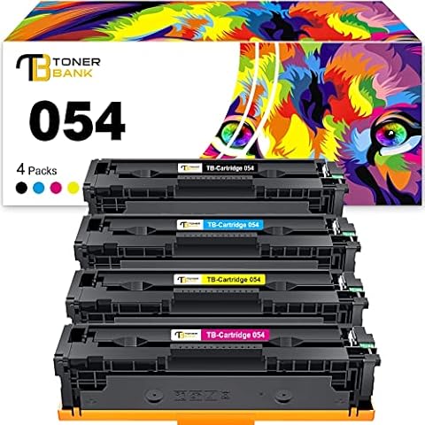 Toner Bank Compatible Toner Cartridge Replacement for Canon 054 054H Color ImageCLASS LBP621cw LBP623cw MF644Cdw MF642Cdw MF641Cw MF643cdw MF645cx LBP622Cdw LBP620 MF640C (Black Cyan Magenta Yellow) Cover