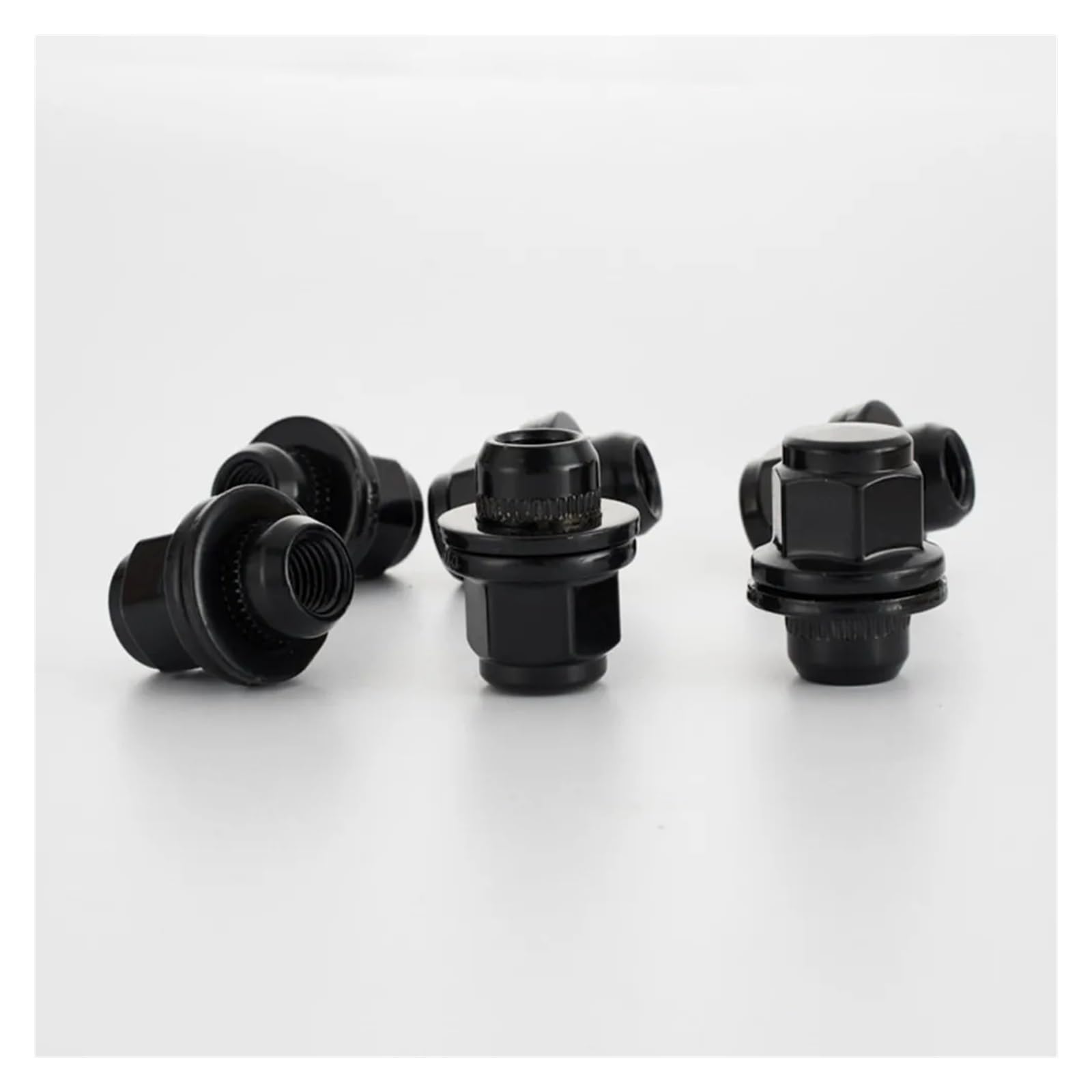 Nakrętki kół 12 mm x 1,5 do 1,46 cala, długości 37 mm, sześciokątnej srebrnej/czarnej nakrętki siodełka 21 mm(Sliver 10 pcs)