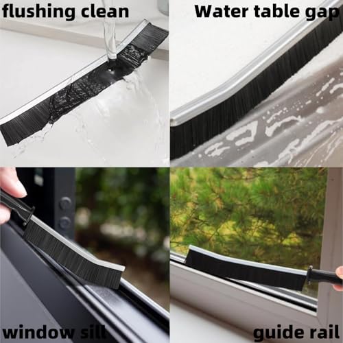 Image of Hard Bristle Cleaning Brush Set - Small, Crevice & Grout Brush for Tight Spaces, Corners, Kitchen Windows, Shower, Toilet & Faucets - 4 PCS