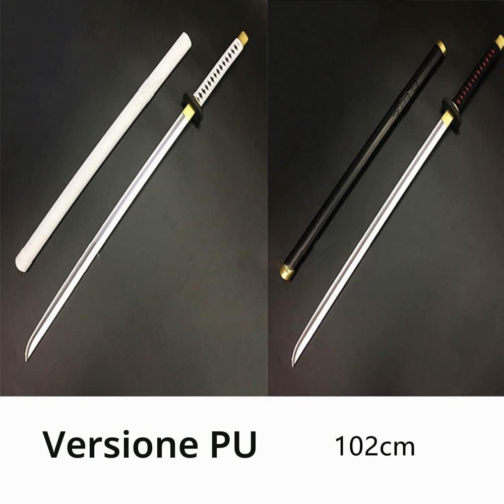 damdos Puntello di Halloween per armi Katana Cosplay Spada Roronoa Zoro PU Gomma Samurai Spade Regali di Compleanno