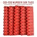 WMYCONGCONG 1-100 Number Plastic Livestock Ear Tag Animal Tag and 1 PCS Ear Tag Applicator for Goat Sheep (Red)