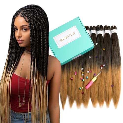 1B/27 Kids Short Pre Stretched Braiding Hair 14 Inch 8 Packs