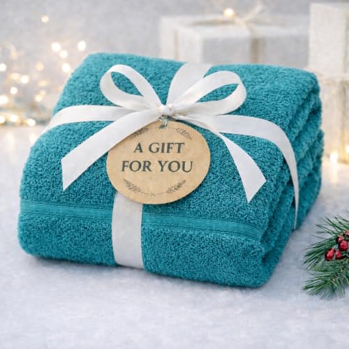 Image of Fitness Mantra Cotton Bath Towel 650 GSM | Heavyweight, Soft & Absorbent | Quick Dry | Large 30 x 60 Inch Towel for Daily Bath Use | 1 Peace| Dark Teal|