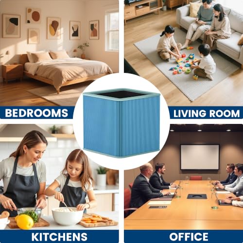 Image of 211+ Replacement Filter Compatible with 211+ Air Cleaner Purifier, Particle and Activated Carbon Replacement AllergenBlock Filter, Blue,2 Pack