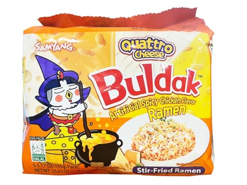 The King of Ramen Samyang Quattro Cheese Flavor Buldak Ramen Pack of 5