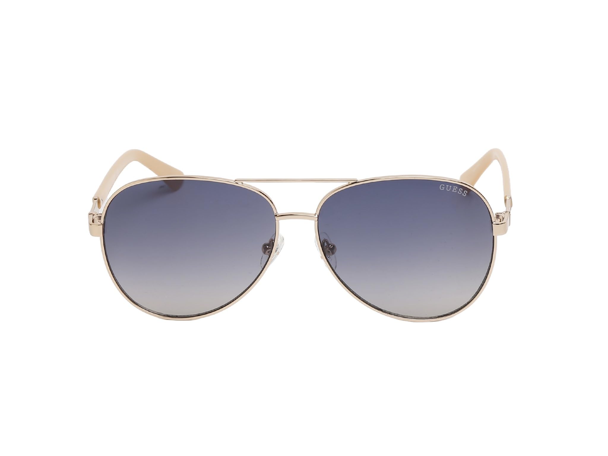 Guess GU00173 Lunettes de Soleil aviateur pour Femme, Or Rose Brillant, 60 mm