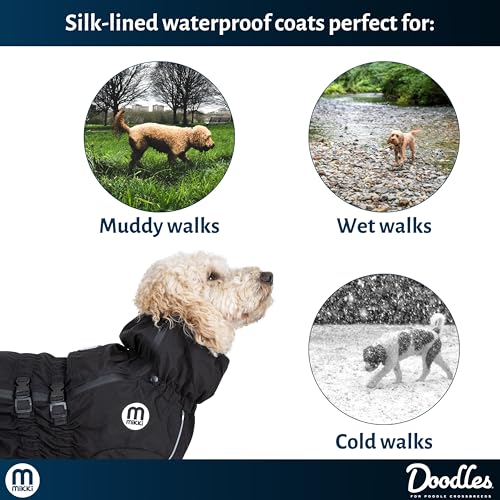 Mikki Doodles Dog Raincoat, Waterproof, Windproof, Silky Lining, Less Friction Means Less Knots & Tangles, Size XXL - Image 3