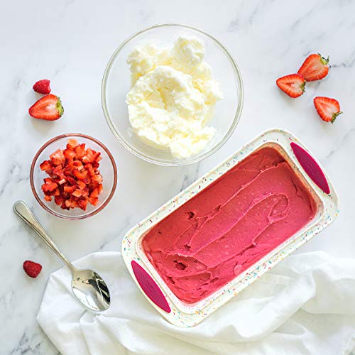 Trudeau Structure Loaf Pan Silicone Bakeware, Medium, White Confetti #TOP4