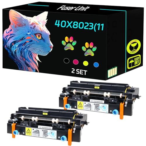 High Yield 40X8023(110V) Fuser Unit Compatible for Xerox M1140 M1140+ M3150 M3150dn MS310d MS310dn MS312dn MS315dn MS410d MS410dn Printers, Print Clearly (2 Set)