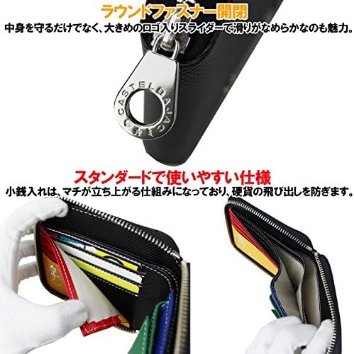 CASTELBAJAC TORQUE Bi-fold Wallet - Cowhide Leather With Coin Purse & Card Pockets - View #11