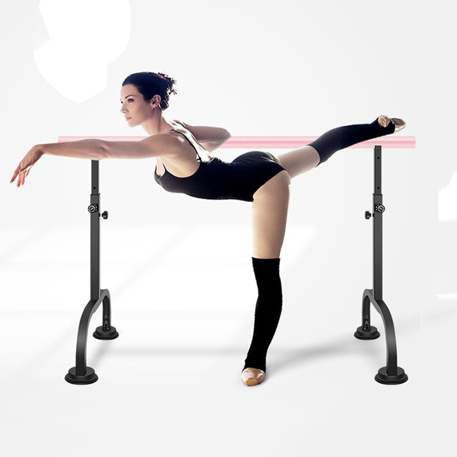 Barre de danse de salon réglable en hauteur avec pieds antidérapants pour étirement