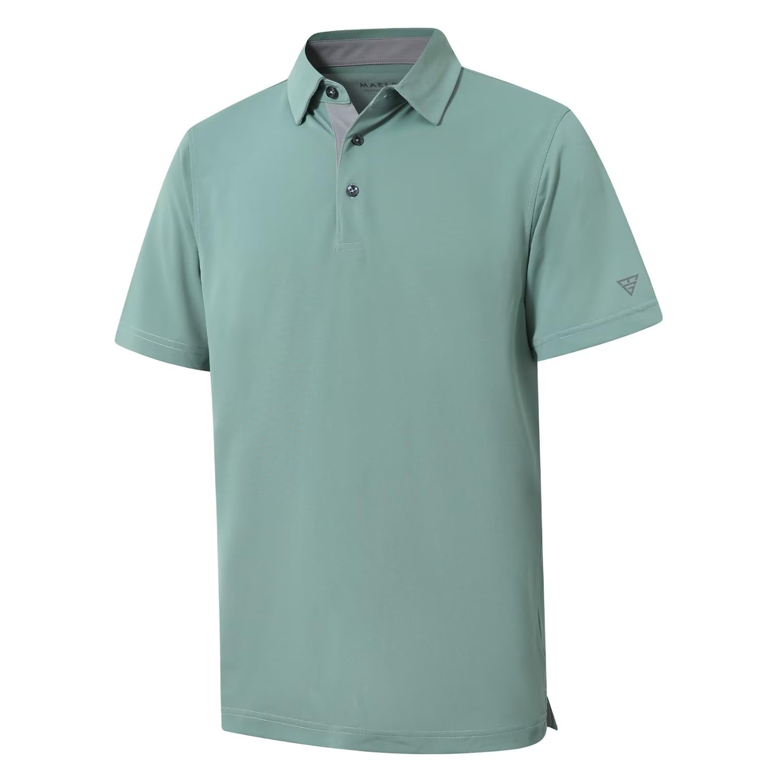 Mens Golf Shirt Short and Long Sleeve Moisture Wicking Dry Fit Performance Solid Casual Pique Golf Polo Shirts for Men