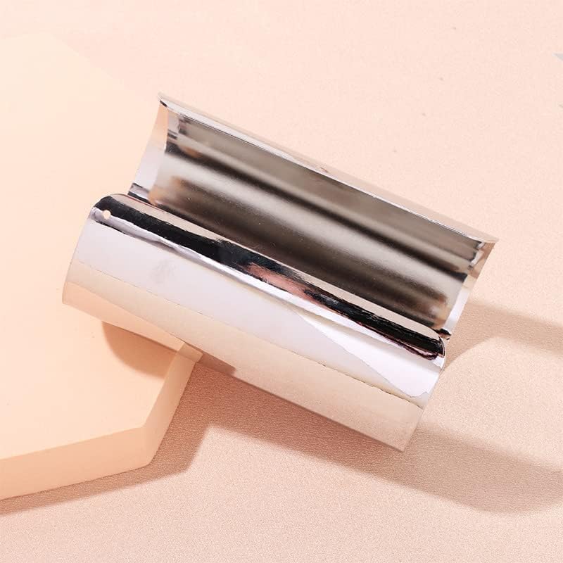 COLORFUL BLING Open Wide Cuff Bangle Bracelet for Women Lady Punk Hammered Smooth Polished Bracelet Link Chain Wristband Jewelry - Image 3