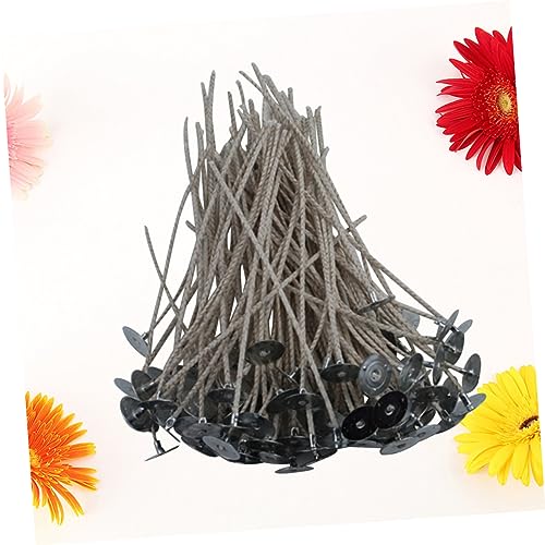 Mechas para velas pre-enceradas con base HOMSFOU 100 piezas miniatura 3