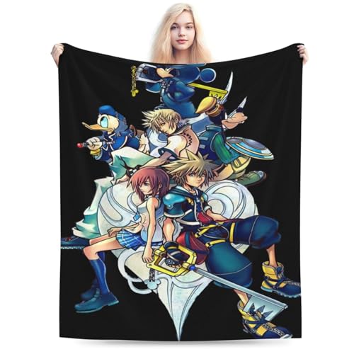 キングダムハーツ 毛布 ブランケット 大判 フリーサイズ 暖かい 軽量 ふわふわ 一人用 ソファ ベッド オフィス 膝掛け 洗える 秋冬80"x60"