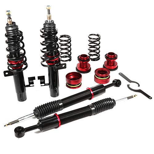 Coilover Struts Spring Shocks Adjustable Coilovers Suspension Coil Spring Shocks and Struts Full Set Kits ECCPP Replacement fit for 2010-2013 for Mazda 3
