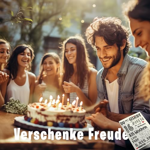 Lovely Cards Süße Karte zum 16. Geburtstag - Karte zum Geburtstag Tochter Sohn 16 Jahre - besondere Geschenkkarte Sweet 16 - Geburtstagskarte (16 Jahre) - Premiumkarte mit Umschlag
