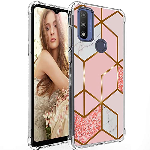 Starhemei for Moto G Pure Case, Moto G Power 2022 Case, Soft TPU Shock Absorption Flexible Gasbag Protection Phone Case Cover for Motorola Moto G Pure 2021 / Moto G Power 2022 (Pinkplaid)