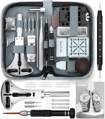 Image of EasyTime Watch Repair Kit 149IN1: Watch Link Removal & Battery Replacement | Complete Watch Repair Tools & Kits - Easy to Repair Your Watch with Back Case Opener, Spring Bar, Manual - An Ideal DIY Gift