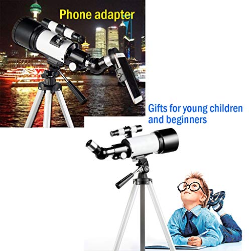 Telescopio refractor YXCKG con trípode ajustable y 2 oculares miniatura 6
