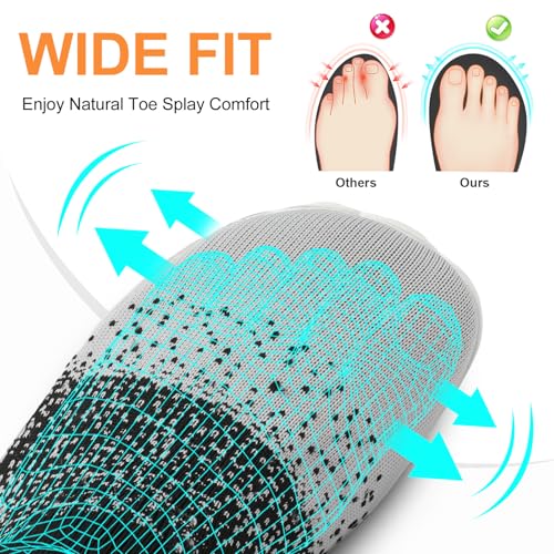 Image of Barefoot Socks Shoes for Women Men | Wide Toe Box, Zero Drop Feel, Slip-On Sock Fit, Durable Rubber Sole, Removable Insole, for Gym, Beach, Travel, Outdoors