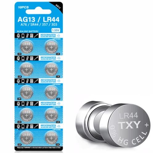 Pilas AG13 LR44 10 unidades alcalinas para reloj miniatura 1