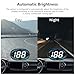 AZIJYV GPS Speedometer,Heads Up Display for Cars H2,Universal HUD Speedometer with USB Connection,Plug and Play,Displays MPH,Compass,Over Speed Alert,for All Vehicles