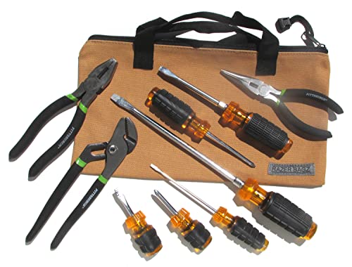 10 Piece Screwdriver And Plier Tool Set With Tool Bag - Pittsburgh Hand Tools #TOP2