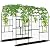UrGROWA Outdoor Garden Arch Trellis, 87" H Large Garden Trellis for Climbing Plants, Metal Plant Support Trellis Archway Arbor Tunnel Large Trellis for Vegetables Plant Cucumber Trellis