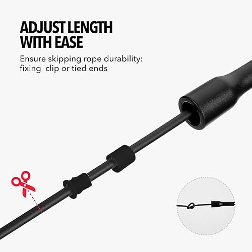 Miniatura 4 de Boldfit Cuerda de saltar para hombres y mujeres con cuerda de salto de velocidad de altura ajustable para ejercicio, gimnasio, deportes fitness