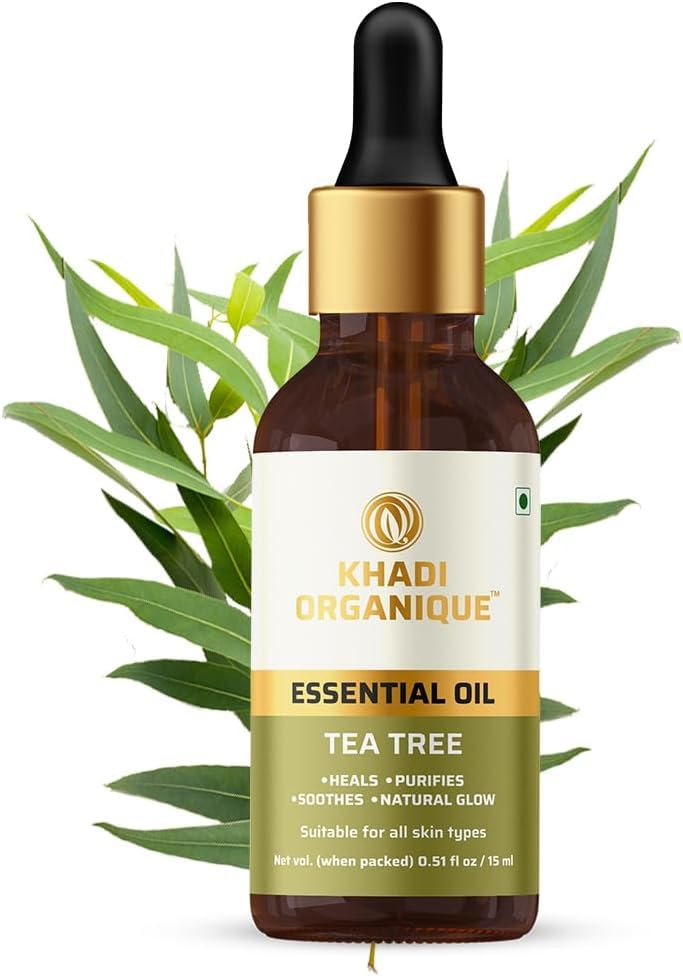 Image of Khadi Organique Pure Geranium Essential Oil for Massage, Relaxation & Aromatherapy | Natural Floral Oil for Diffusers, Meditation, Skin & Hair Care | Helps to Reduce Acne, Dandruff & Stress | 15ml