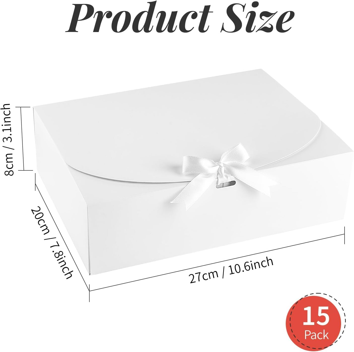 15 Boîtes Cadeaux En Carton Kraft Blanc 8x8x8 Cm - À Plier Soi-même !