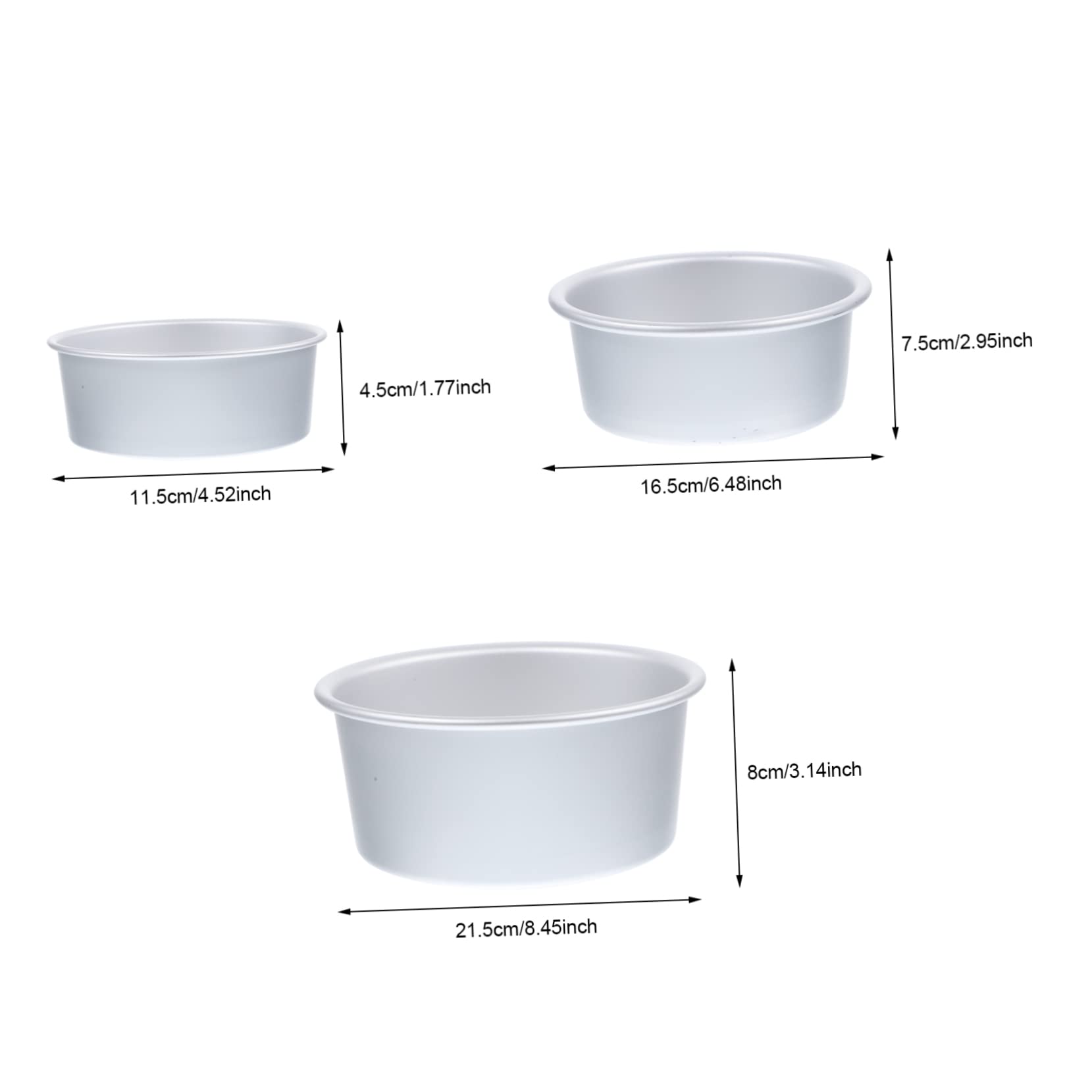 SOLUSTRE 3pcs Cake Mold Baking Rings for Mousse Cookie Cakes Non Stick Easy Release for Household Baking Everyday Use