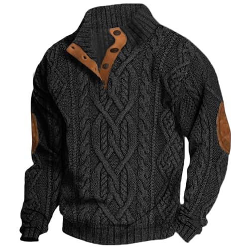 Pull en tricot décontracté homme col montant chaud contre le froid