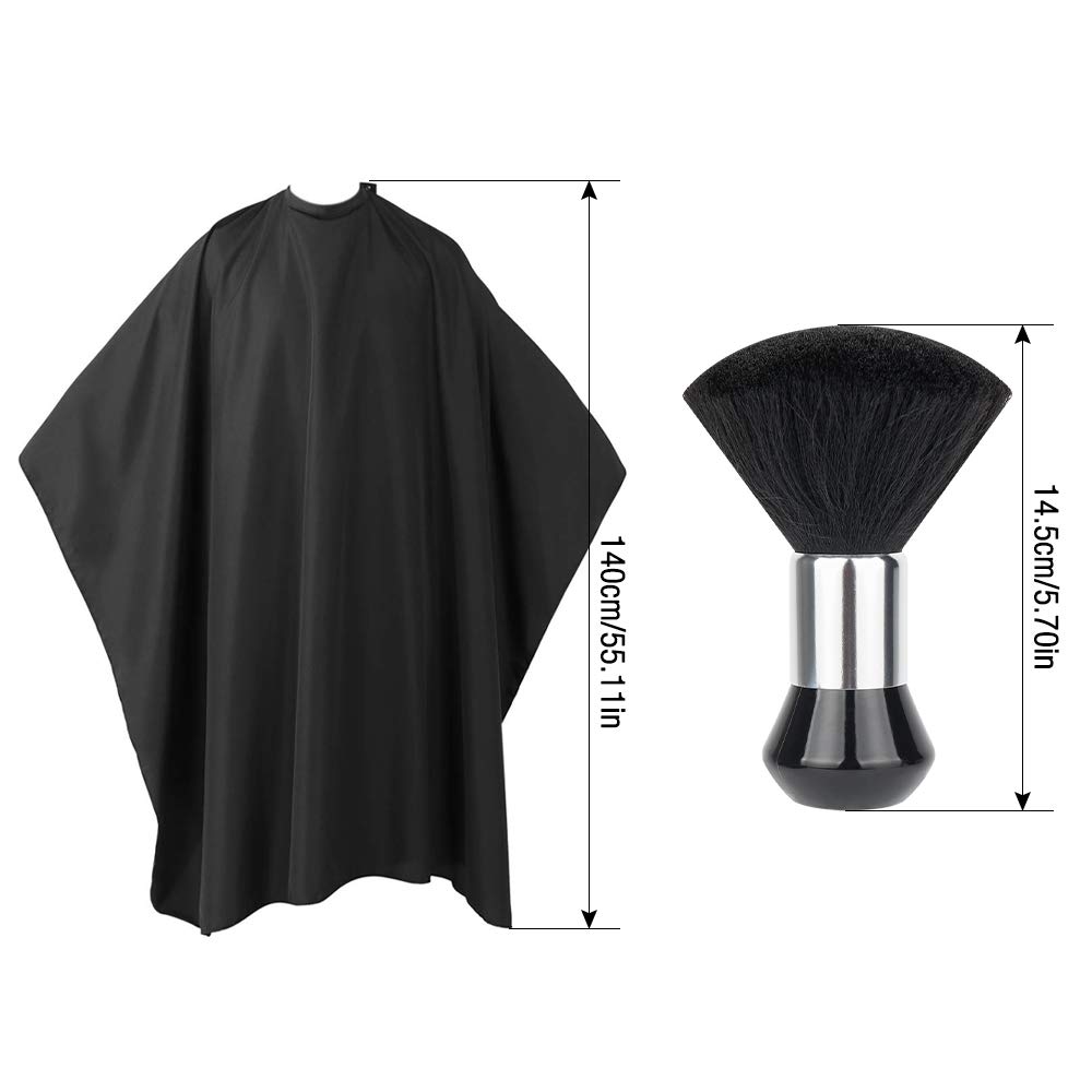 Friseursalon Haarschneideumhang Schwarz Salon Barber Cape mit Nacken Bürste Friseur Schönheit Schal